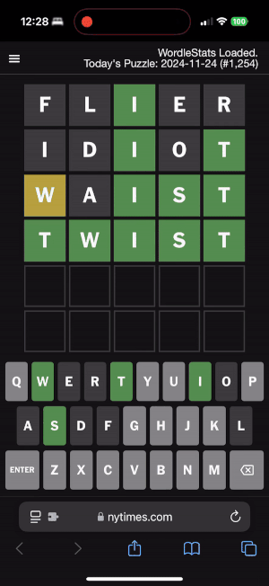Show Possibilities with WordleStats